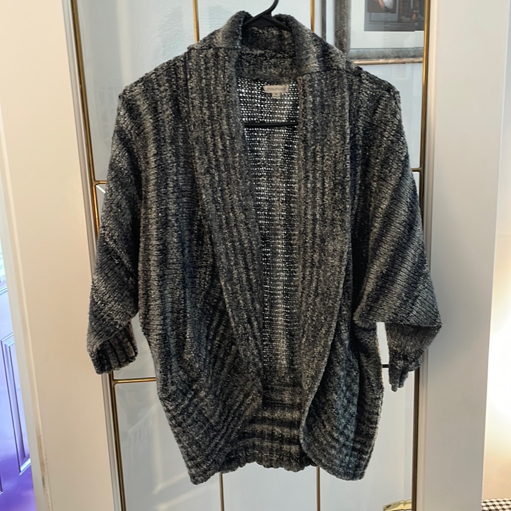 black and grey sweater